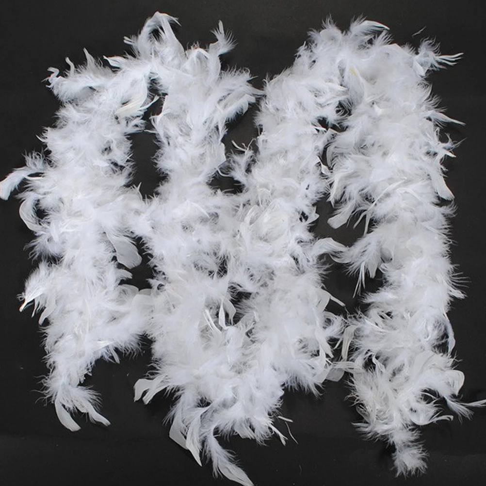 

2M Christmas Tree White Feather Boa Strip Xmas Ribbon Party Garland Decor