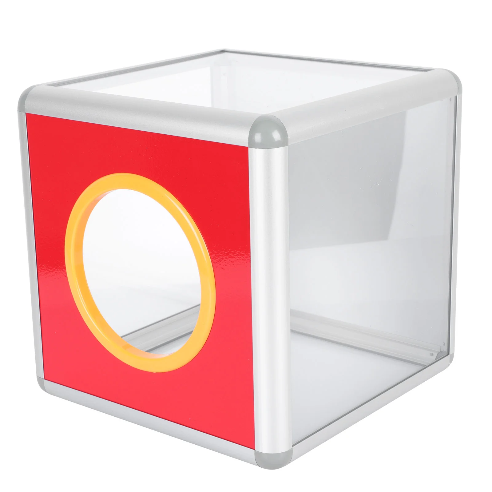 Loterij Box Office Mailbox Transparant Case Opbergcontainer Jar Spaarpot Donatie Aluminium Legering Papieren Potten