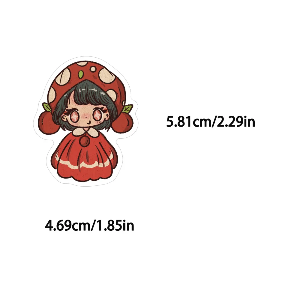 50 Uds. De pegatinas coloridas de dibujos animados de frutas y elfos, uva, fresa, melocotón, cereza, arte de ensueño, impermeable, PVC, equipaje decorativo, guitarra