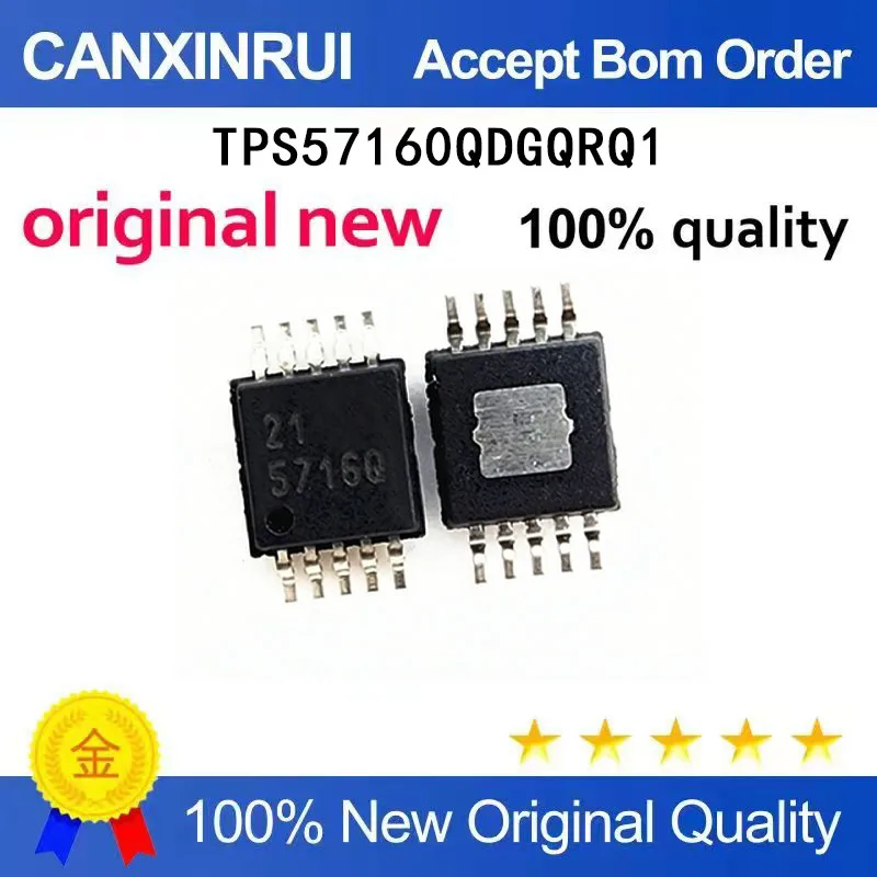 

(5-100 Pieces) Brand new original TPS5160QDGQRQ1 silk screen 5716Q switch regulator package MSOP-10