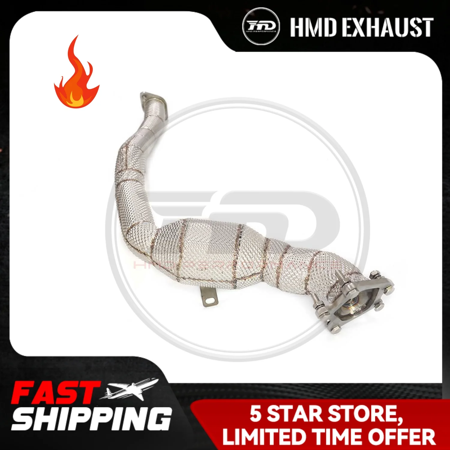 

HMD Exhaust System High Flow Performance Downpipe for Subaru wrx 2.5T with heat shield