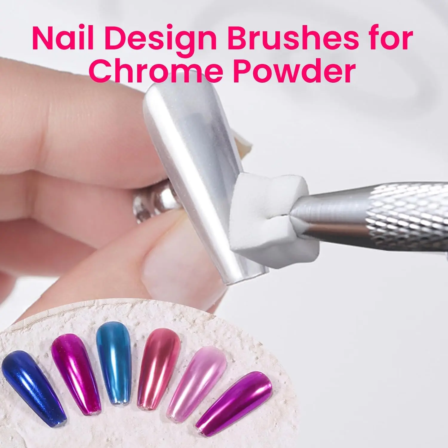 150 spugne per unghie morbide con agganciatore in metallo - Strumenti professionali per timbri per manicure Forniture per nail art Pennelli per design Ombre