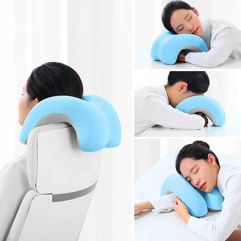 

nap pillow, office chair pillow, computer chair, lying sleeping pillow, with a raised headrest, chair back, nap break sleeping