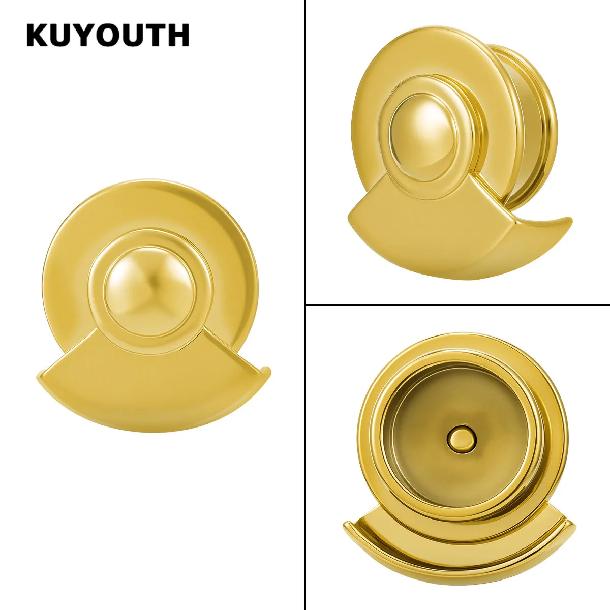 2PCS Stainless Steel Wheel Wrap Edge Ear Tunnels