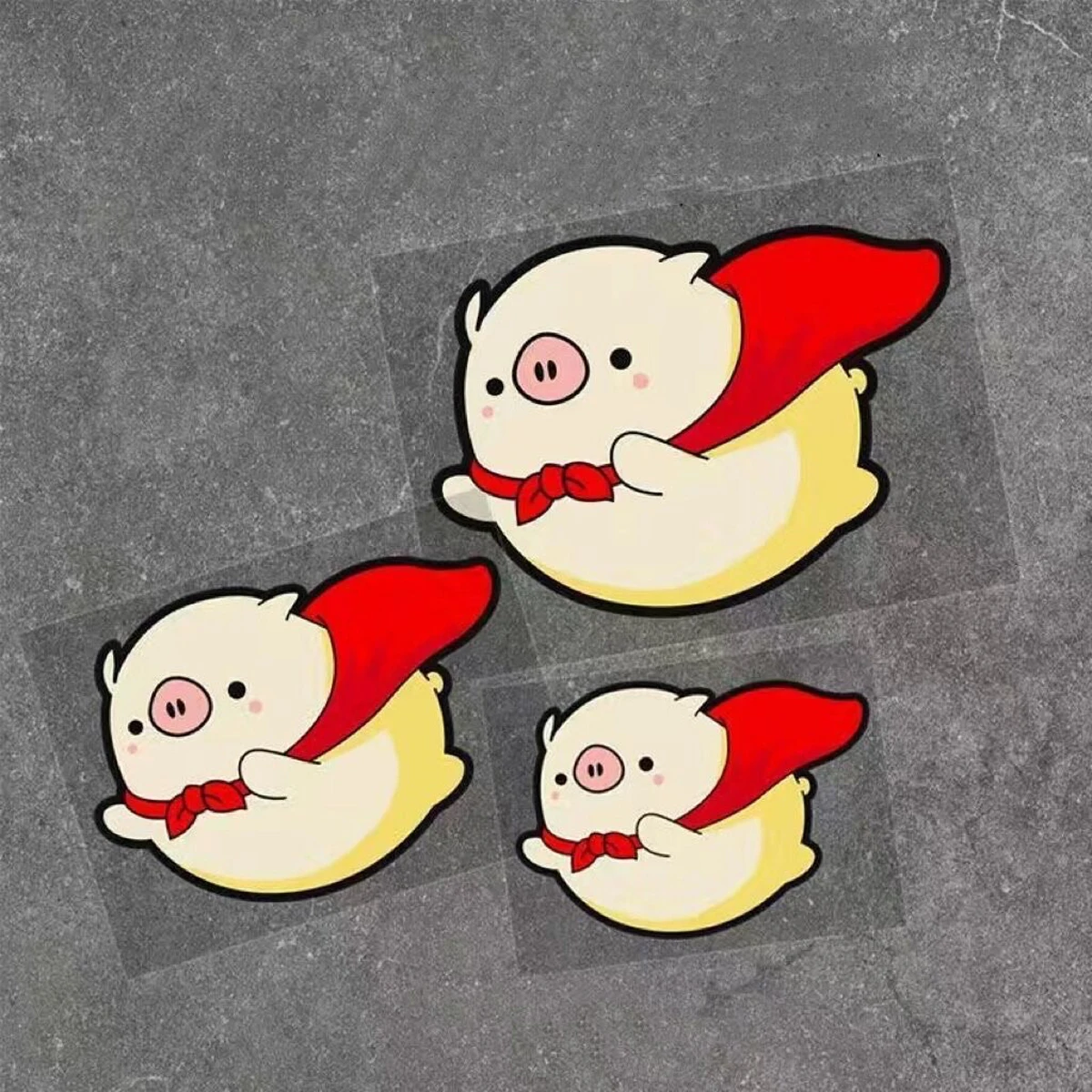 

JDM мультяшный плащ свинья светоотражающие наклейки для мотоцикла Декор мото скутер кузов топливный бак лобовое стекло шлем виниловые аксессуары наклейка