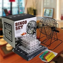 Deluxe Bingo Set Board Game Toys Large Groups Gathering Party Lottery Game Props Manual Lottery Machine Tabletop Game Toys