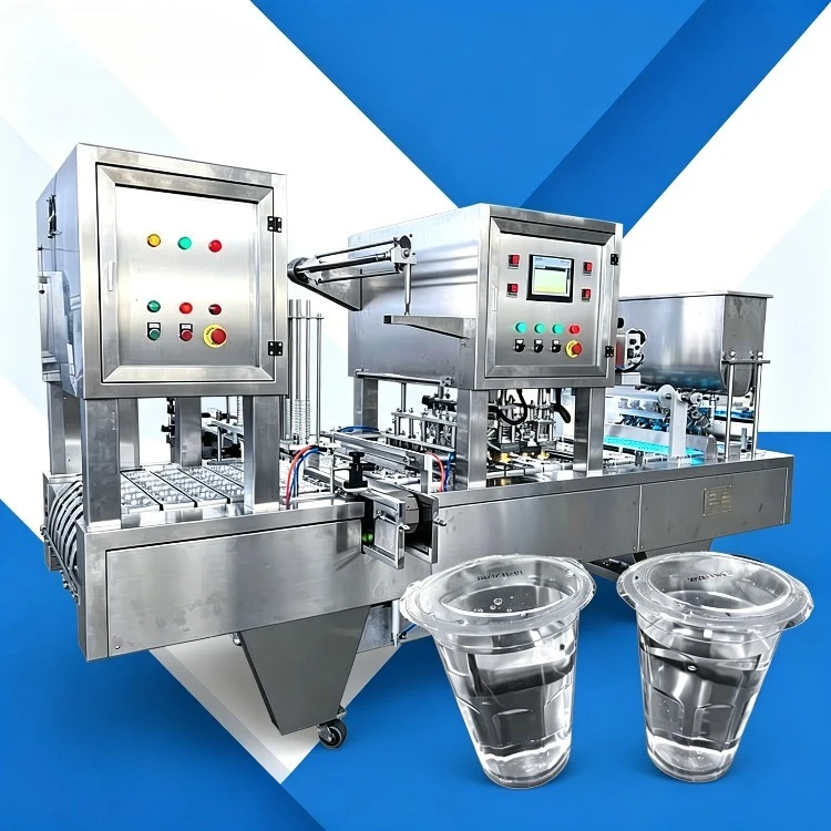 Automatic Yogurt Pudding Ice Cream Water Jelly Cup Filling Sealing Machine