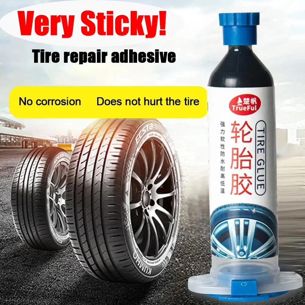 30ML Car Tire Rubber Repair Special Glue Motorcycle Tire Damage Repair Tire Crack Strong Black Plastic Tire Repair Glue