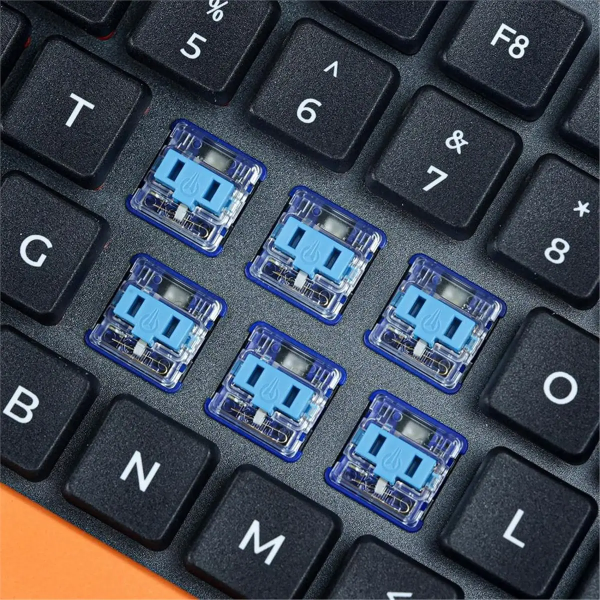 ▶○【On Sale】PG1350 Choc V1 Low Profile Mechanical Keyboard Switches, 5‑Pin Choc-Compatible Gaming Switch Set