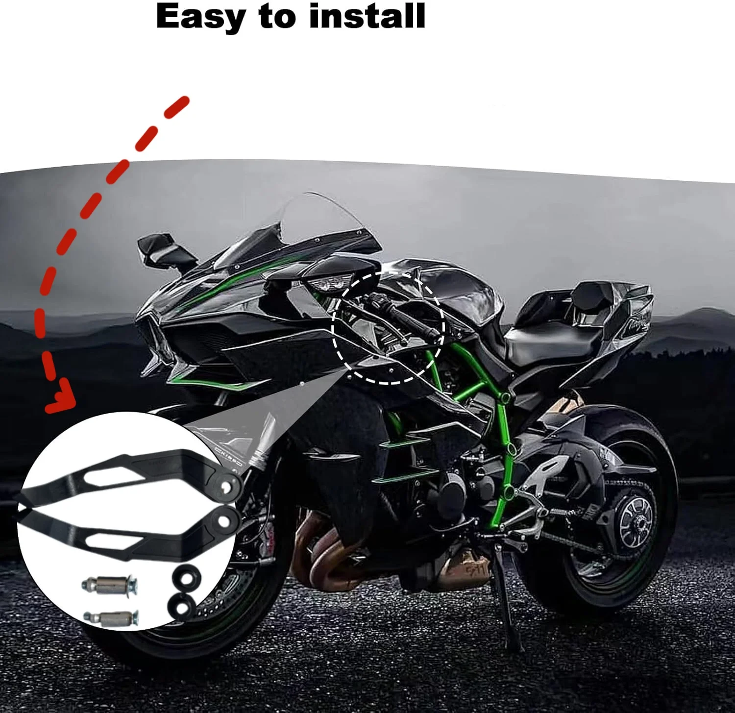 A Set Motorcycle Racing Brake Black Rod Fits All 22 Mm 7/8 Handlebars Two-Wheeler Motorcycle Protection Cover Replacement Parts
