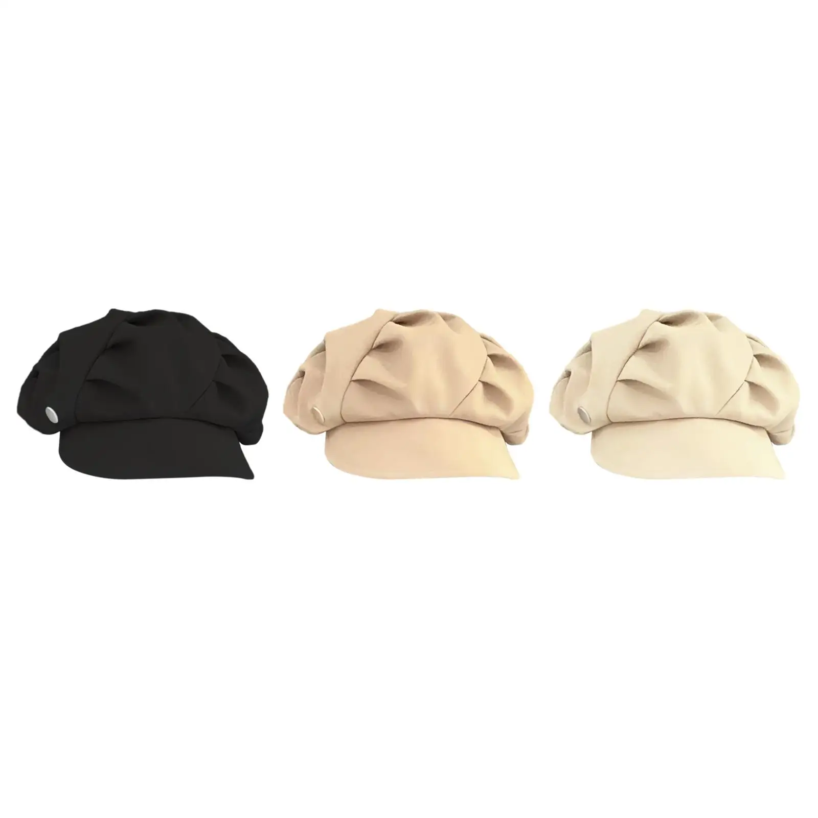 Womens Beret Hat Pleated Golf Hat Adjustable Cabbie Hat Casual Painter Hat Stylish Peaked Caps Visor for Shopping Outing Dating