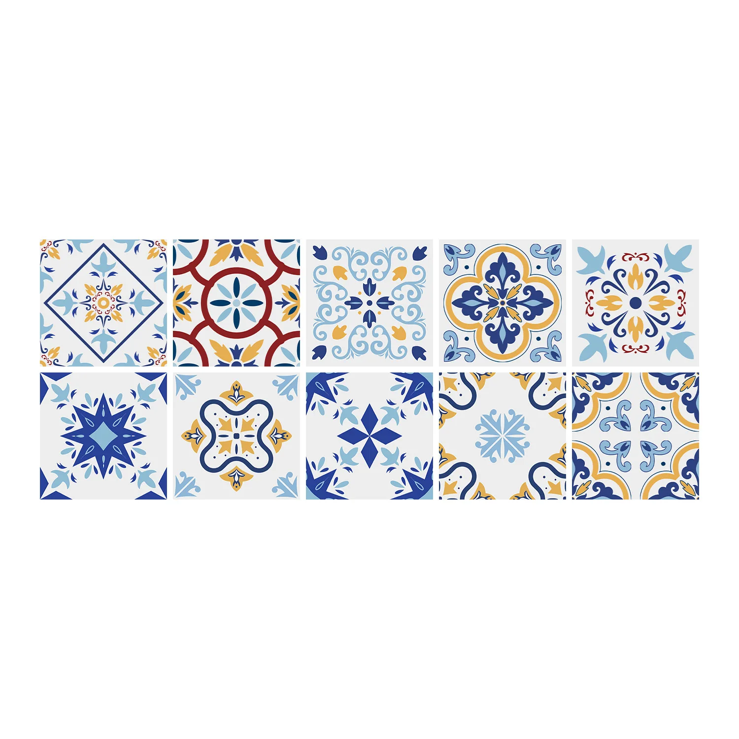 Nordic Tile Art Wall Stickers Kitchen Bathroom Waterproof and Oil-Proof Wallpaper Self-Adhesive Wholesale Crystal Film Tile Stic