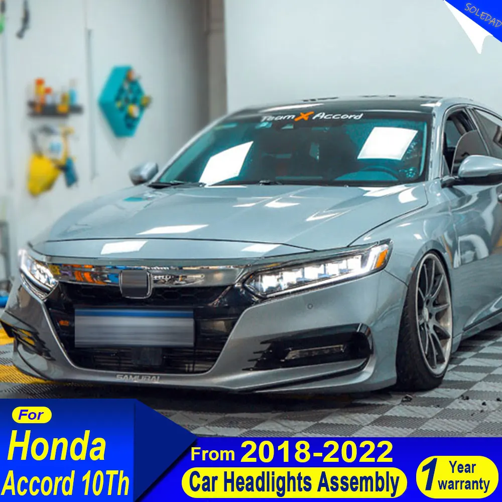 

Car Headlights for Honda Accord 10th Gen 2018 2019 2020 2021 2022 Front lamps Head Light Assembly Sequential Turning Signal DRL