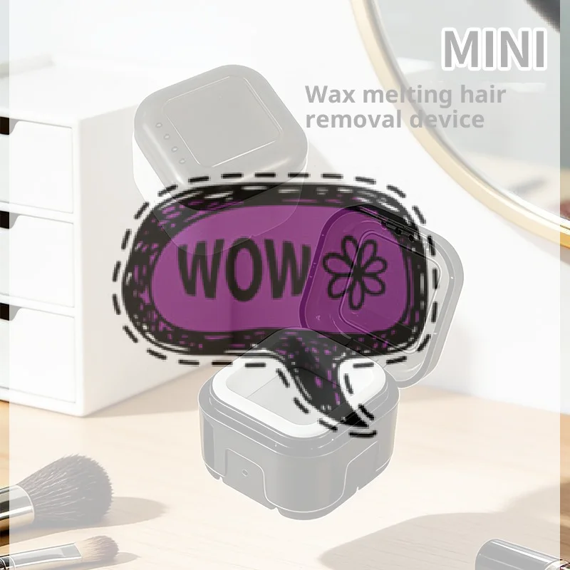 Mini Wax Heater Machine Silicone Bowl Wax Warmer Nose Ear Hair Removal Waxing Kit Wax Bean Wax Heating Melting Pot Melter