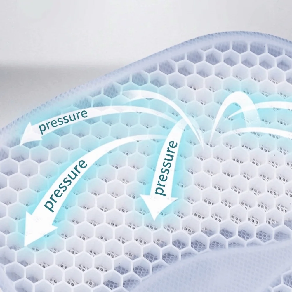 Four Seasons Cooling Gel Cushion Honeycomb Ergonomic Seat Cushion Breathable Waist Support Car Cooling Seat Pad Office Seat