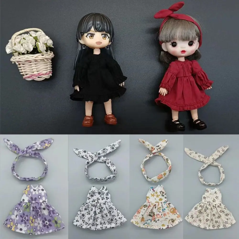 New Handmade Printed Dresses Accessories Fashion Dolls Outfits Dresses 11 Styles Dolls Tops For 1/11 OB11 Dolls/1/12 BJD