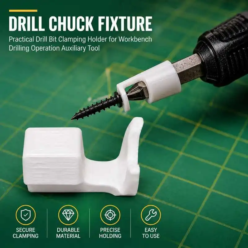Drill Chuck Fixture Practical Drill Bit Clamping Holder for Workbench Drilling Operation Auxiliary Tool