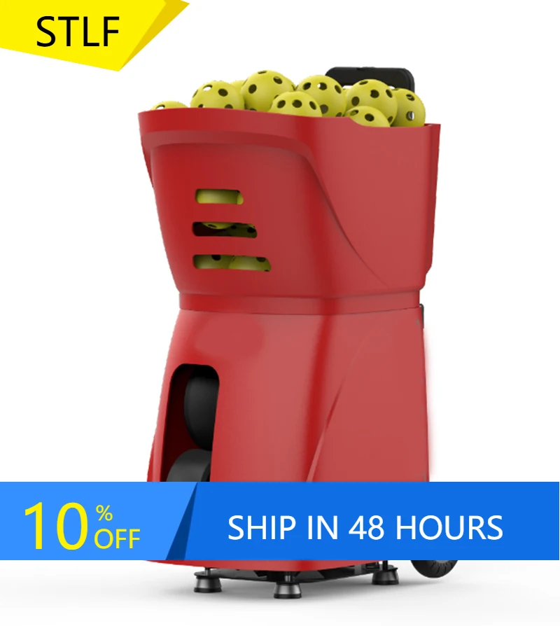 STLFAPP Controlled Tennis and Pickleball Machine Indoor/Outdoor Training Shooting Equipment ABS Material for Stadium/Sports Grou