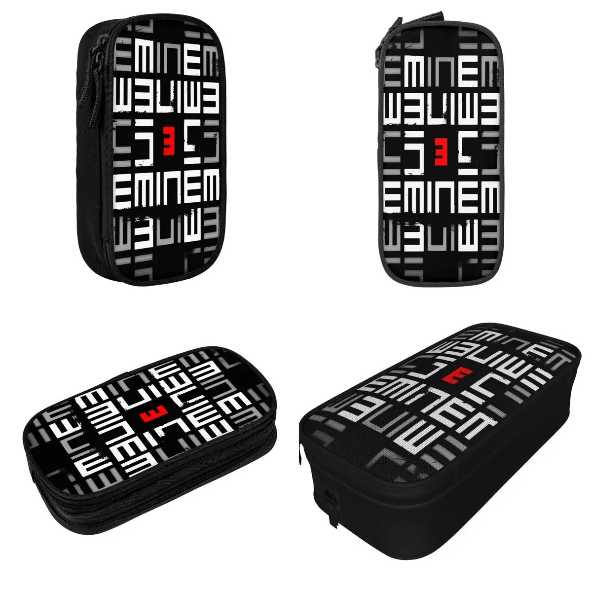 Logo Eminem Feder mäppchen Spaß Hip Hop Musik Album Stift halter Tasche Mädchen Junge große Lagerung Schule liefert Geschenk Bleistift box