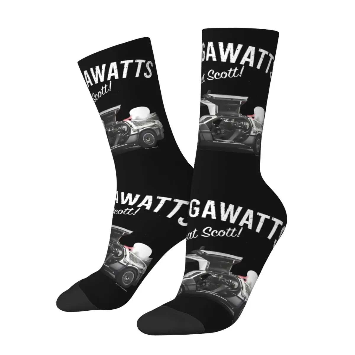 Back To The Future Stockings Custom Retro Socks Winter Anti-Slip Socks Adults Men Running Sports Warm Soft Socks