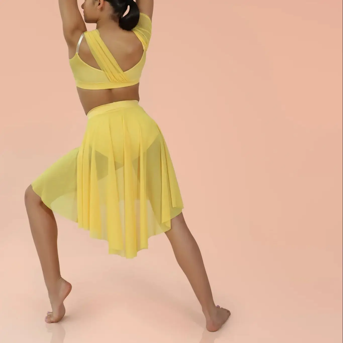 Nieuwe danskostuum professionele jazzdansjurk