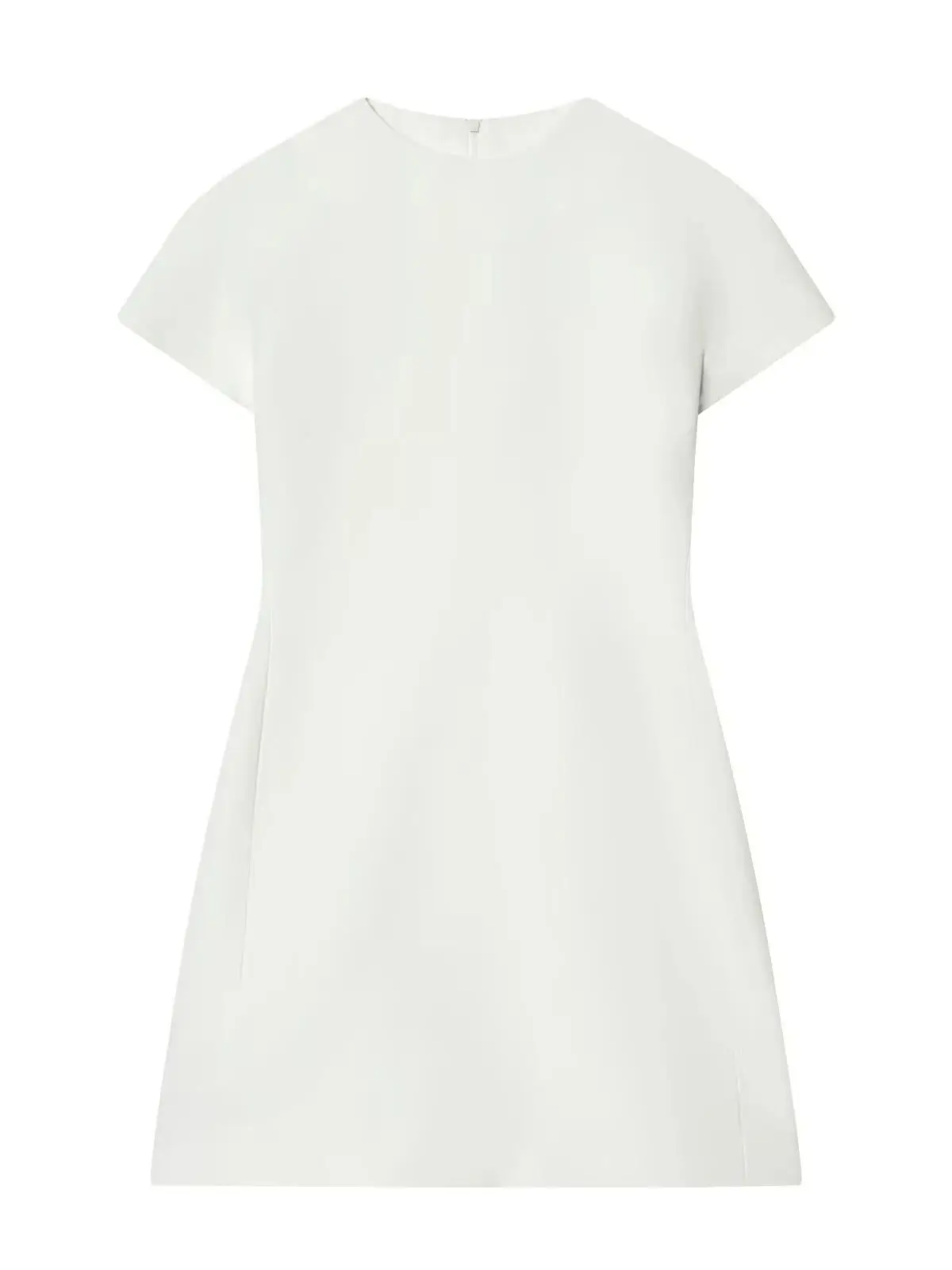 DEEABAE Lente nieuwe dameskleding minimalistische stijl korte jurk met rits, rechte zoom, korte mouwen en ronde hals - afbeelding 2