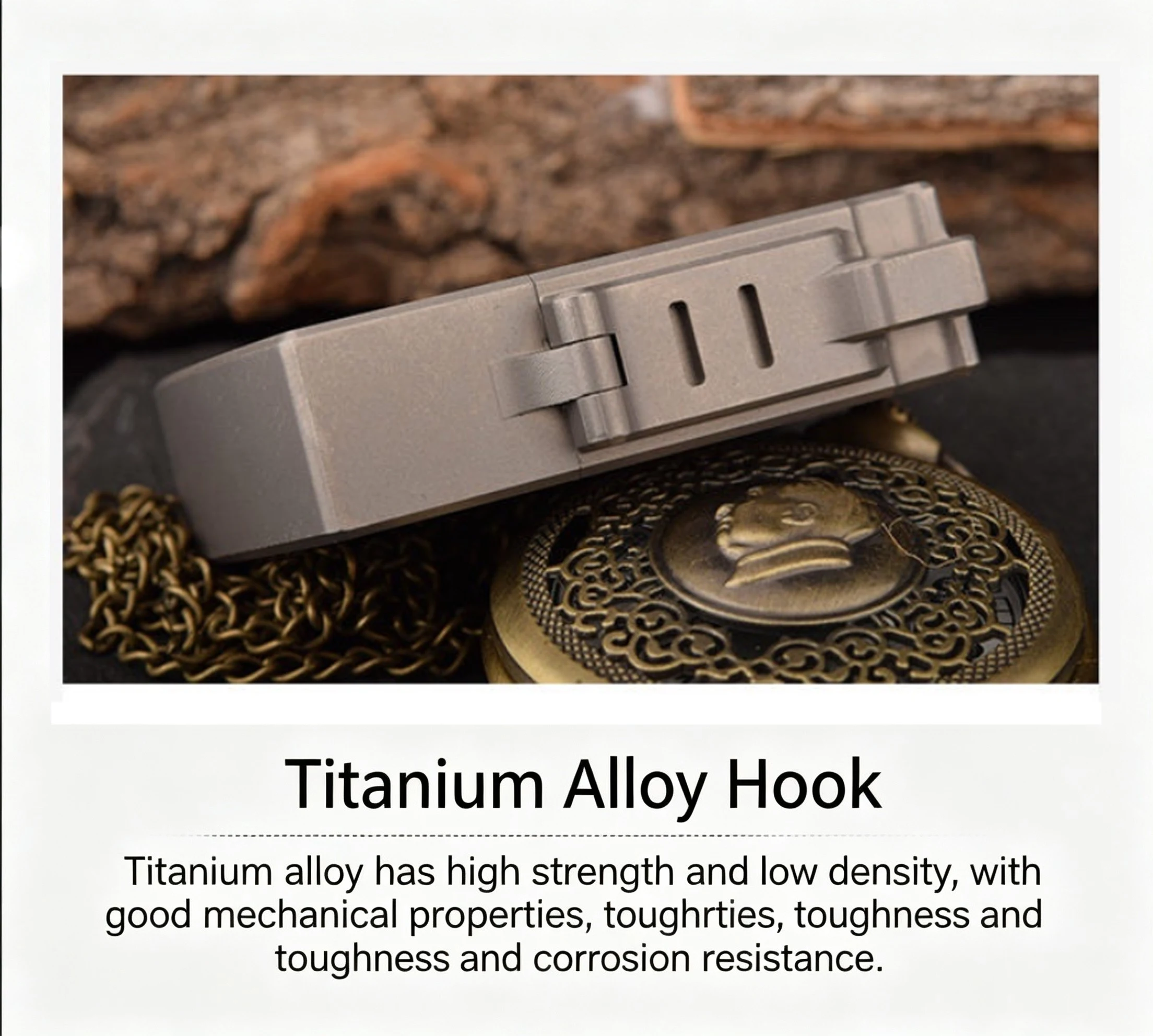 Titanium TC4 Armor Oil Lighter CNC Side Hook Reinforced Thick Flint Wheel Lighter Heavy Duty Vintage Pocket Durable EDC Men Gift