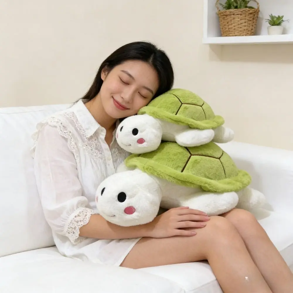 's Accompany Fluffy Tortoise Collection Green Sea Turtle Stuffed Cute 15-28cm Turtle Throw Pillow Children Gift