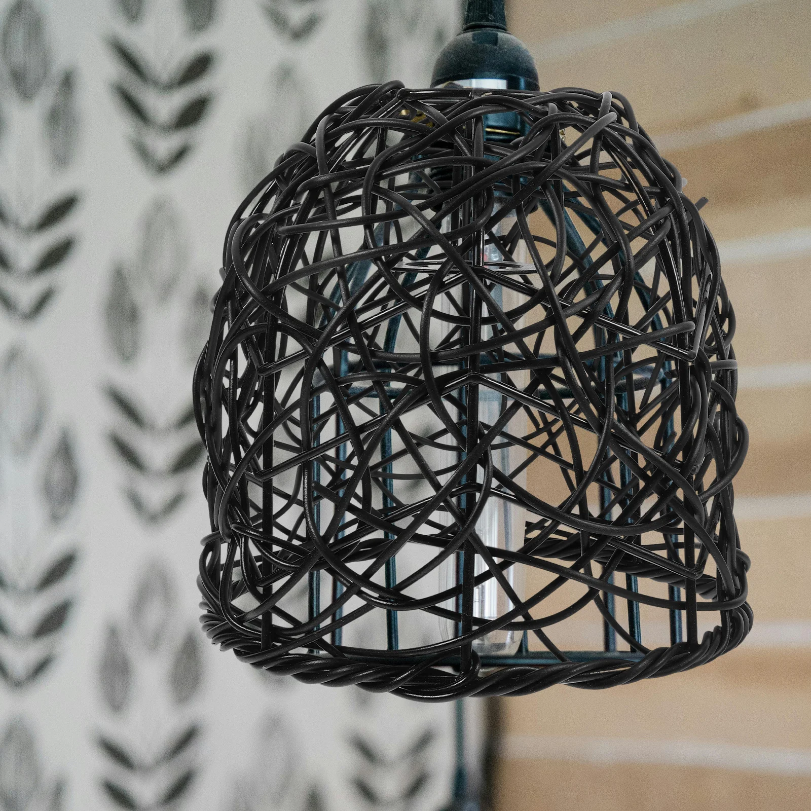 

Rattan Lamp Shade E27 Woven Hanging Pendant Light Cover Boho Wicker Chandelier for Bedroom Living Room Ceiling Fan Fixture Warm