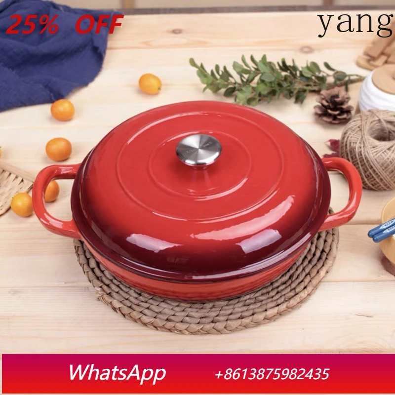 

YJQ enamel pot 30cm binaural enamel non-stick uncoated cast iron enamel soup pot