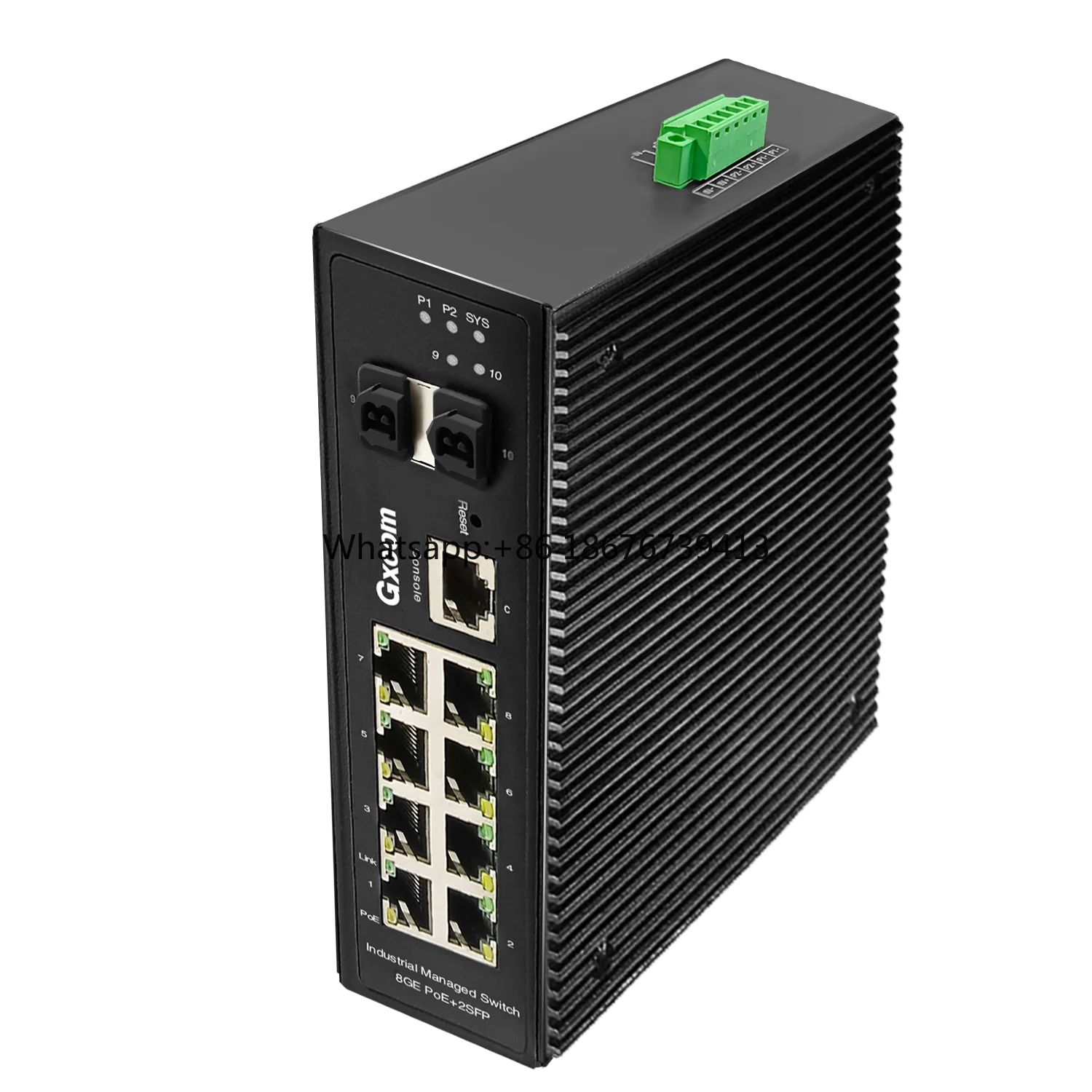 Industrial 8-Port Gigabit PoE+ Switch with 2 SFP Uplinks | L2 Managed Rugged Ethernet Switch