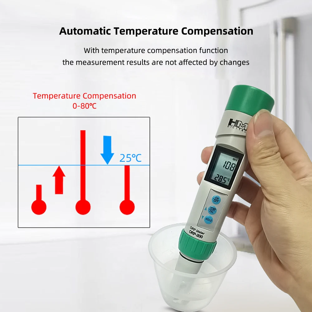 1PC HM ORP-200 ORP Meter High Precision -999~1000mV Redox Potentieel Detector Aquarium Swimming Pool Water Quality TEMP PPM Test