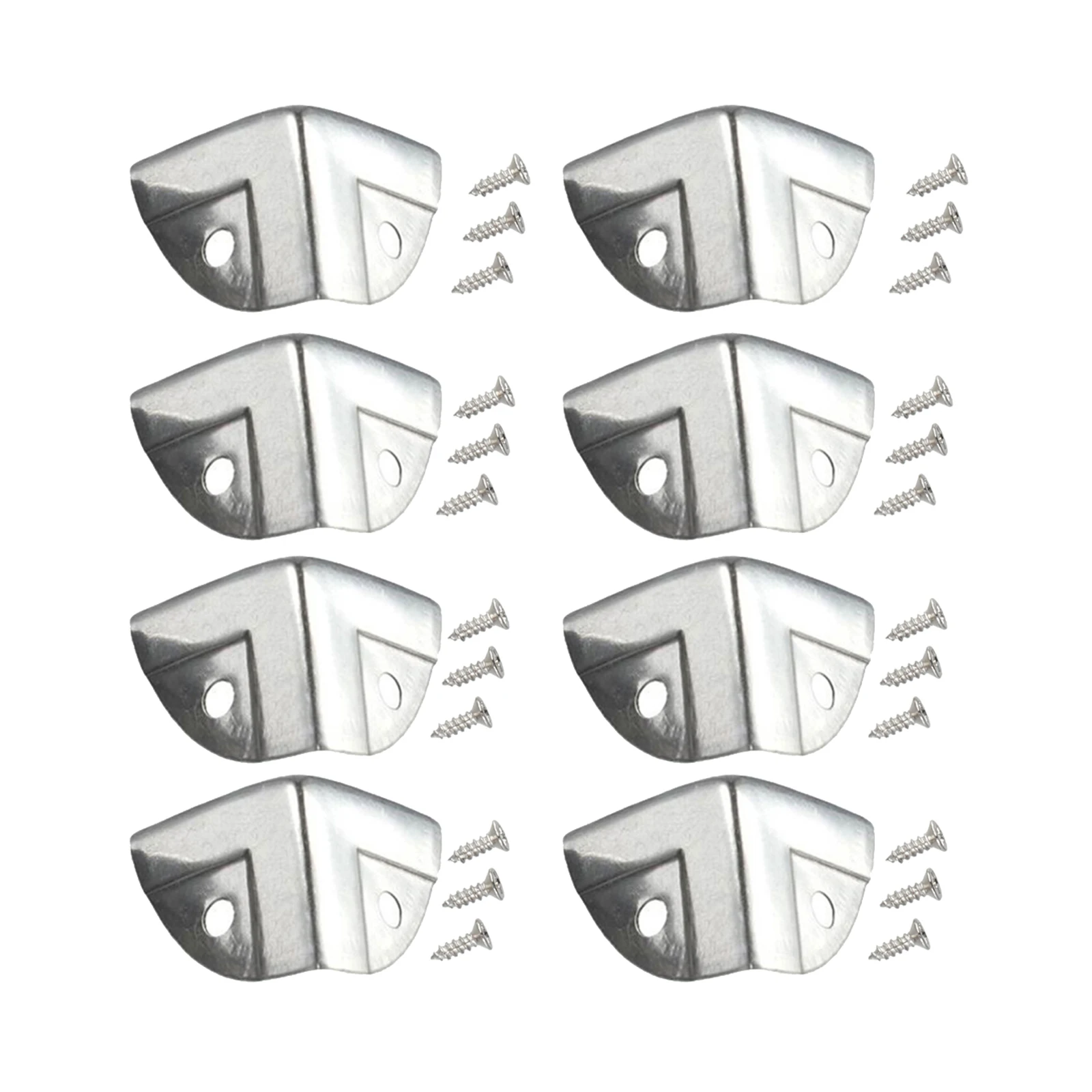 4812PCS 여행 가방 및 가구용 철 코너 보호대 나무 상자 및 캐비닛 보호를 위한 쉬운 설치