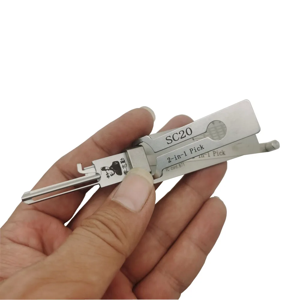 Новое поступление, гражданские инструменты Лиши 2 в 1, инструменты для отмычки SC20 Новое поступление, гражданские инструменты Лиши 2 в 1, инструменты для отмычки SC20