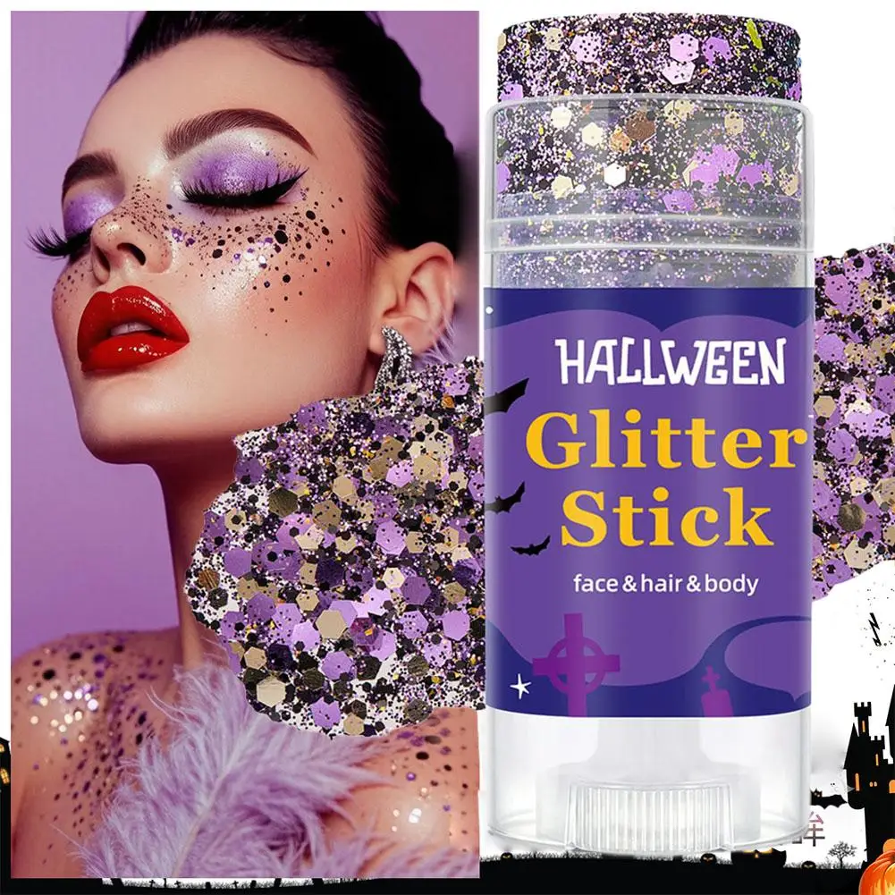 Halloween Body Shining Stick Ghost Festival Halloween Night High Shining Glitter Festival Color Matching Facial Makeup Product