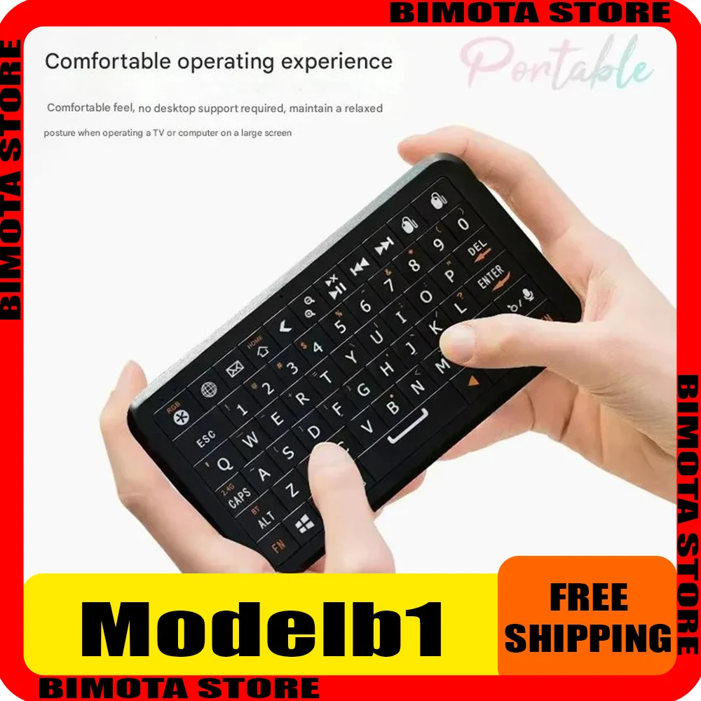 

Мини-клавиатура Winmaxle ModelB1 2,4G Bluetooth Smart RGB, мультисистема, совместимая портативная портативная клавиатура, аксессуары для ПК, подарки