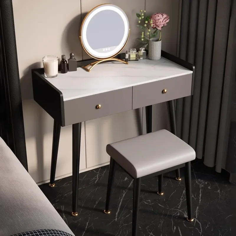 

Italian dresser minimalist rock slab modern dressing table Internet celebrity bedroom small apartment