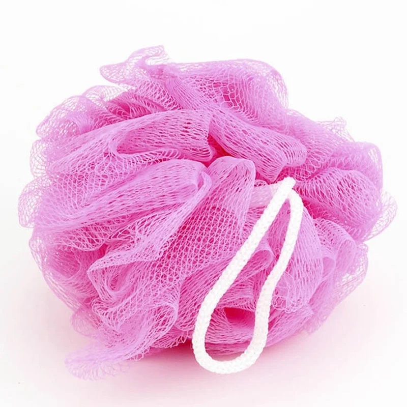 15g Body Wash Bath Balls Large Bath Sponge Candy Color Bath Flowers Mesh Nylon Bath Washing Body Cleaning Wisp Tools Accessories