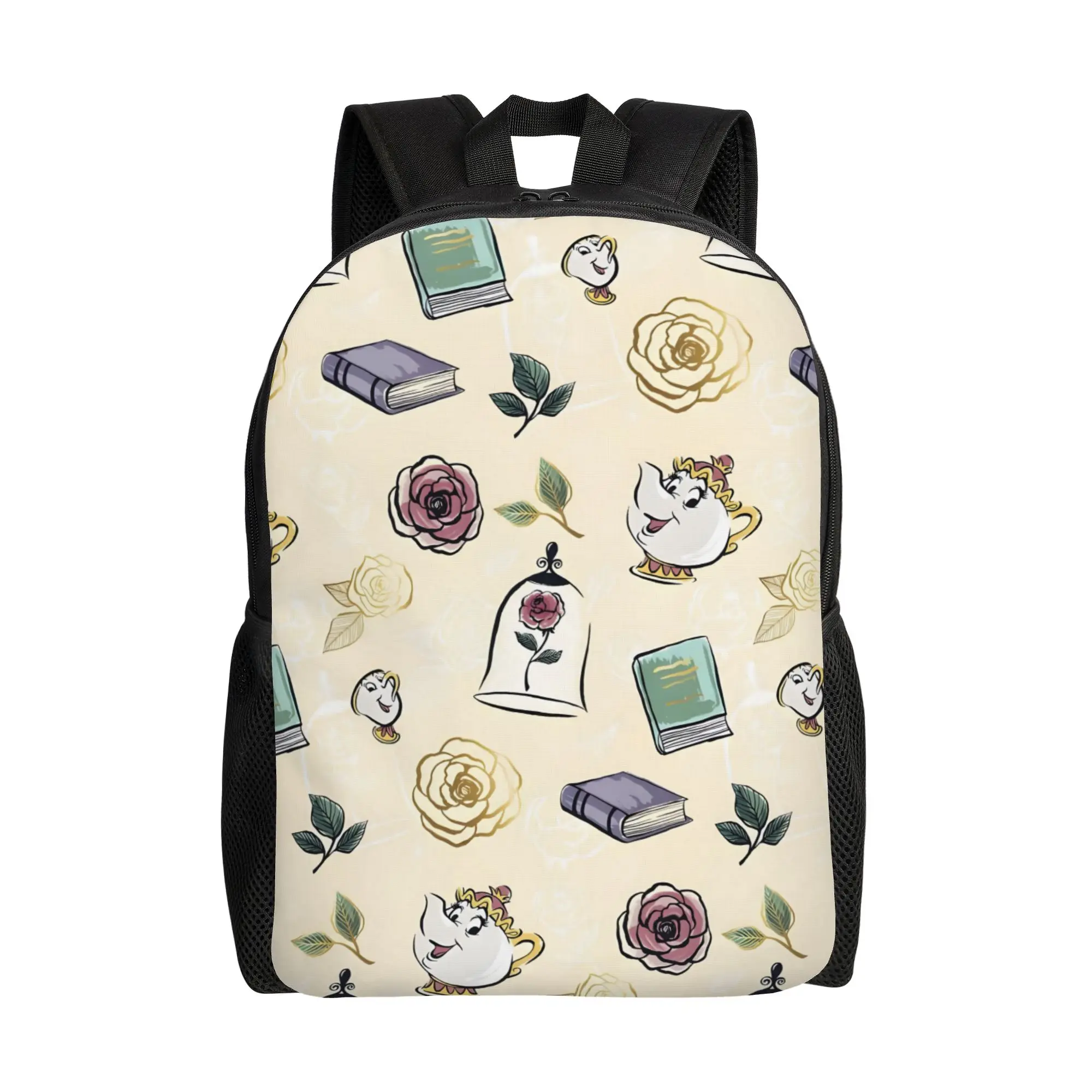 1-peca-mochila-de-desenho-animado-a-bela-e-a-fera-com-bolsa-de-armazenamento-novo-ano-letivo