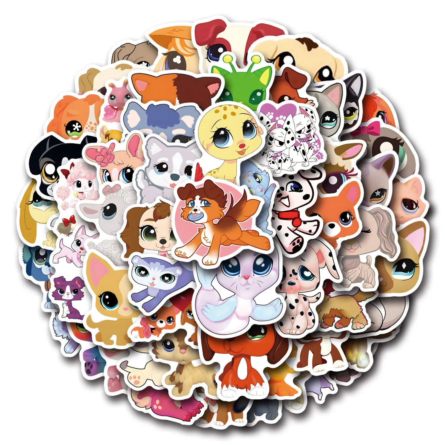 110PCS Cartoon Littlest Pet Shop Luggage Water Cup Computer Waterproof Sticker