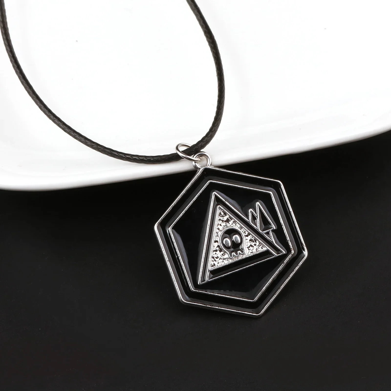 Anime Murder Drones Cosplay Necklace Gothic Skull Skeleton Pendant Black Neck Collarbone Chain Couples Halloween Accessories
