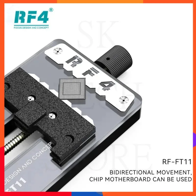 อุปกรณ์ติดกระจกนิรภัยทนอุณหภูมิสูง BGA RF-FT11 RF4บอร์ด PCB เมนบอร์ดโทรศัพท์เคลื่อนที่ชิป IC Clamping ซ่อมแซม