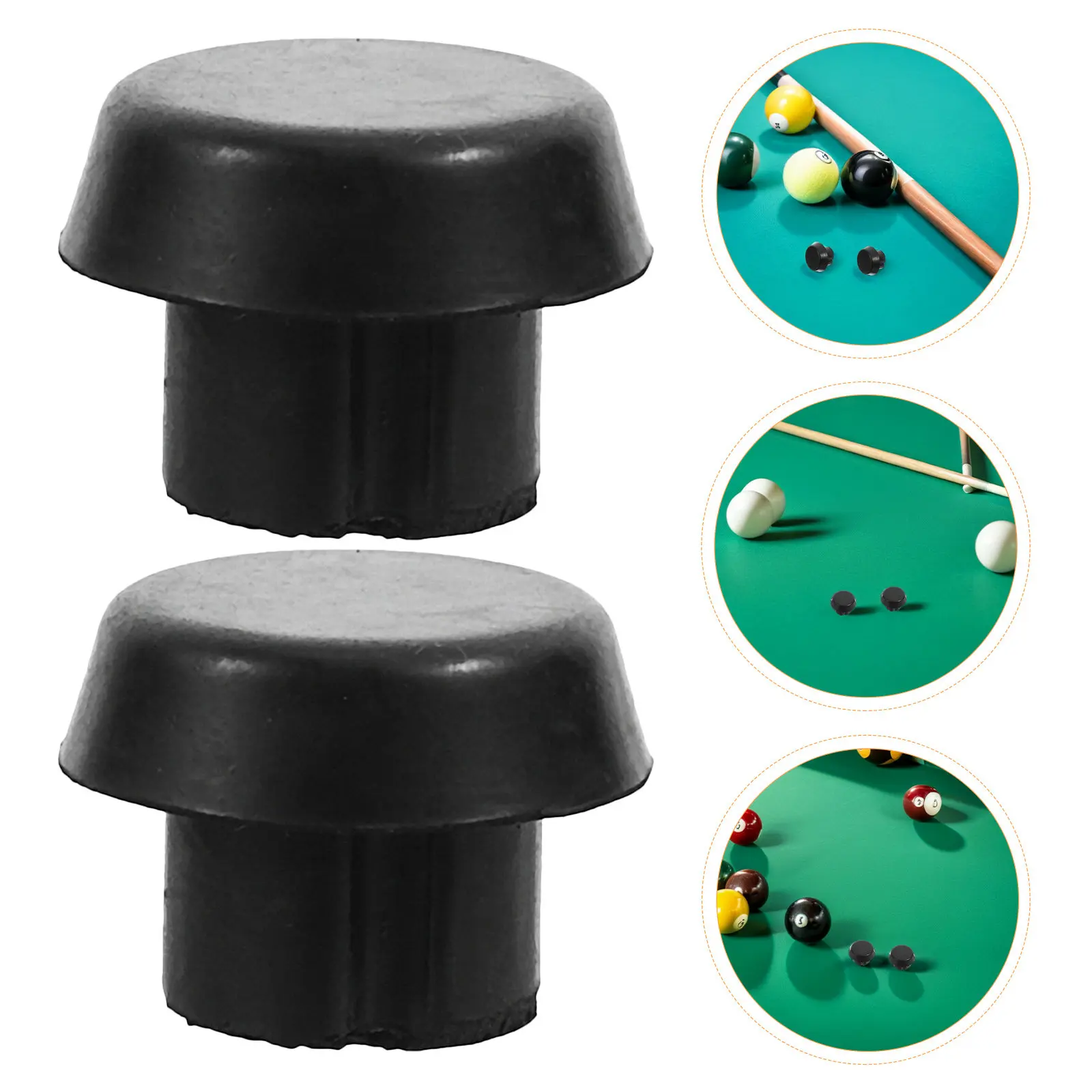 

4 Pcs Cue End Part Billiards Wheel Protection Cover Pool Bottom Rubber Plug ABS Accessory Stopper