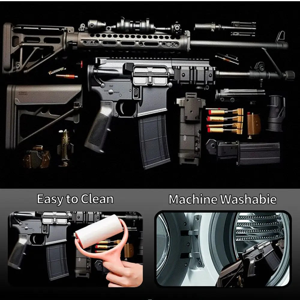 1pcs Car Trunk Mat With Rifle Gun Print Universal Durable Liner Easy Clean All-Season Auto Liner Interior Accessories For SUVs view 2