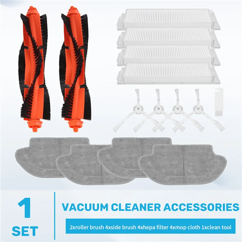 A20M For Xiaomi Mijia Robot Vacuum Mop 3C B106CN Replacement Spare Parts Main Brush Side Brush Hepa Filter Mop Cloths Rag