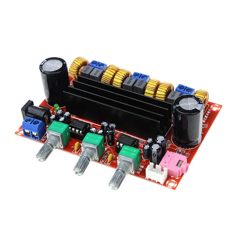 1/2/5/10/20Pcs XH-M139 2.1 Channel Digital Audio Power Amplifier Board 12V-24V Wide Voltage TPA3116D2 2*50W+100W