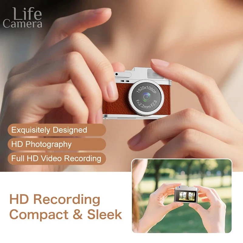 كاميرا صغيرة محمولة عالية الدقة 1080 بكسل مع شاشة يمكن ارتداؤها الرقمية Espia Gizli Camara كاميرا تسجيل فيديو خارجية