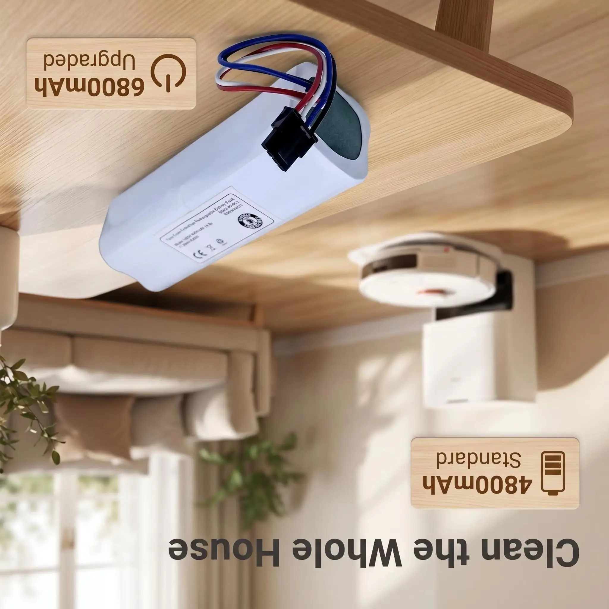 14.8V 6800mAh Battery for Xiaomi Mijia X10+PLUS B101CN OMNI 1S and Dreame F9 D9 L10 Pro Plus S10 S20 X10 Sweeping Mopping Robot