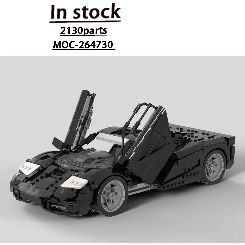 MOC-264730 Black New Urban Sports Iconic Supercar Racing Building Block Model 2130Parts MOC Birthday Christmas New Year Toy Gift