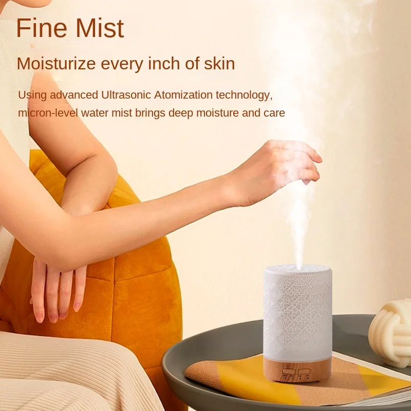 

Aroma Diffuser 150ML Timing Function Ultrasonic Air Humidifier Bedroom Essential Oil Diffuser with LED Night Lights